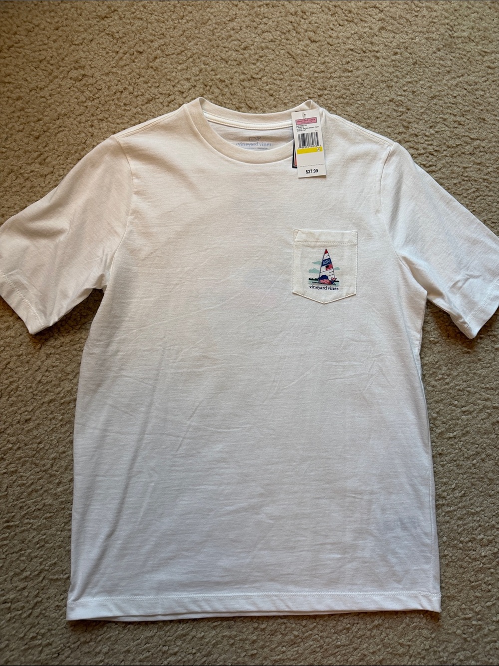 Vineyard Vines Boys Medium Sailboat tee NWT